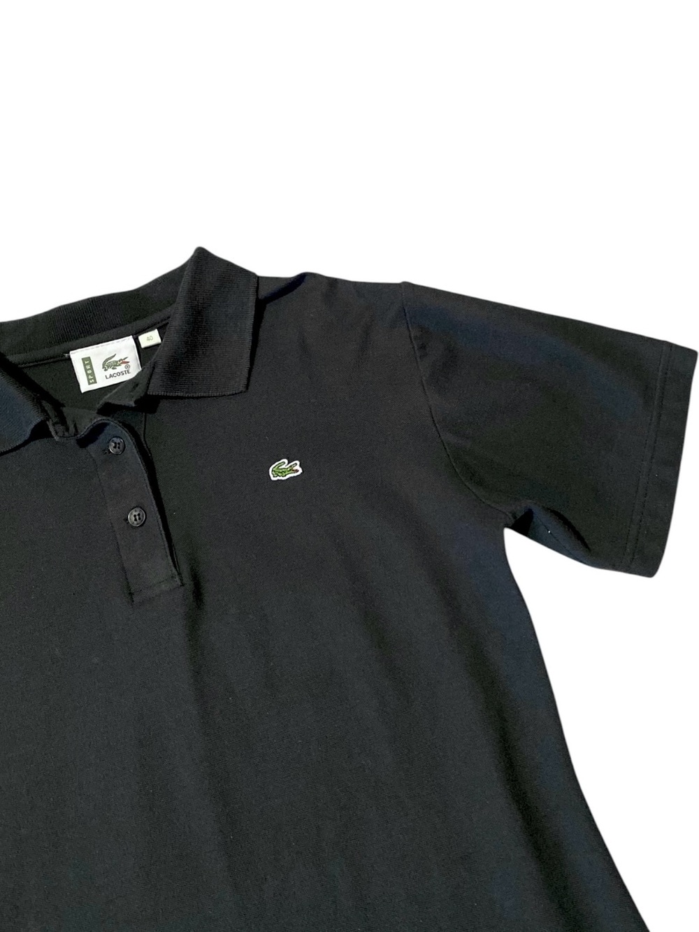Lacoste Polo Shirt Boys Kids Size 8 Black - Picture 3 of 7